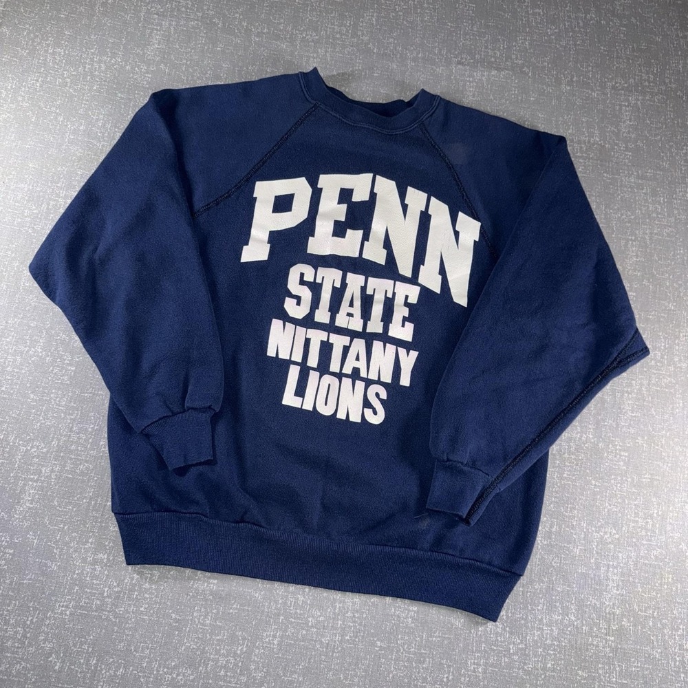Penn State Nittany Lions Sweatshirt Mens Large NCAA Football Discus Athletic